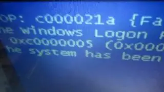 c000021a FATAL SYSTEM ERROR Windows