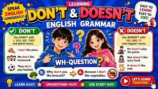 Don't and Doesn't - English Grammar