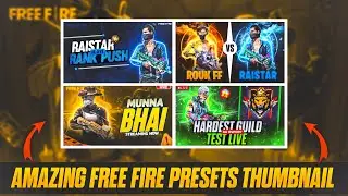 [PLP] Free Fire Thumbnail Preset Pack | PixelLab Thumbnail Preset Pack 🔥 | 