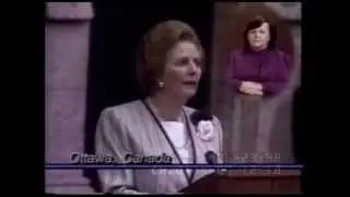 Thatcher At Canadian Parliment