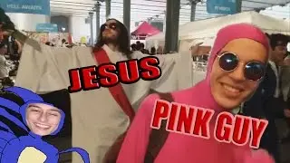 JESUS and PINK GUY in Weeaboo land