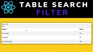 How To Make A Table Search Filter In React JS Tutorial (Easy Method)