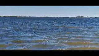 30 секунд. Сильный ветер и волны. Кораблик UNIBOAT с GPS автопилотом. От Сергея из Батайска