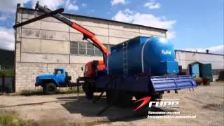 Камаз 43118 c КМУ Palfinger 16001K, бортовая платформа с бочкой из стеклопластика  ГП ГИРД