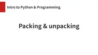 Packing & unpacking
