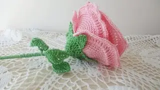 Большая роза Часть 4 Rose Crochet Part 4