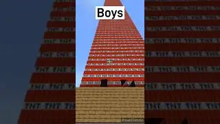 Boys vs Girls in minecraft #shorts #ytshorts