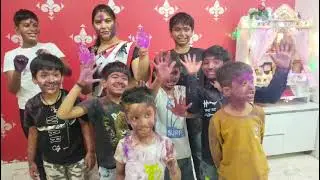 Holi celebration with my students#shortsfeed #holi #trending #2024