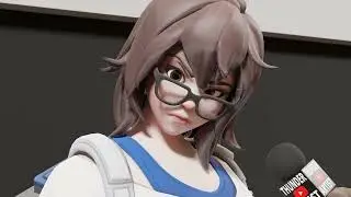 Mei The Rock Eyebrow Raise Meme (Overwatch 2 Blender Animation)