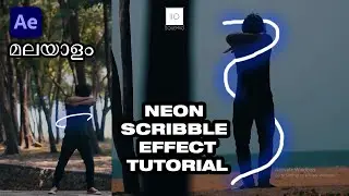 Neon Scribble Effect for Dance Videos | Adobe After Effects | Malayalam Tutorial | SQUEMIIO
