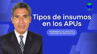 1. 3 Tipos de insumos para el análisis de los precios unitarios.