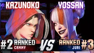 SF6 ▰ KAZUNOKO (#2 Ranked Cammy) vs YOSSAN (#3 Ranked Juri) ▰ High Level Gameplay