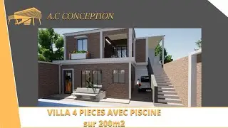 VILLA 4 PIECES avec Piscine sur 200m2__Tour de Presentation