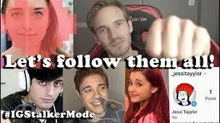 Following famous people with my new Instagram account!