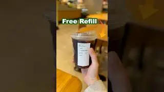 Starbucks FREE Refill Hack Tested #foodhack  #starbucks #free #coffee #hack
