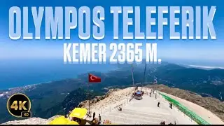 Olympos Teleferik Kemer Turkey | Cable car to Tahtali mountain. 4K. Канатная дорога Кемер Турция