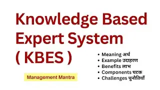 KBES -Knowledge Based System | Artificial Intelligence | Architecture, Components |Hindi