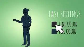 Cop Man - Policeman Character - Doodle Whiteboard Animation - After Effects Template