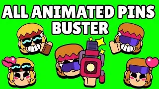 Buster Pins (Animated) | Brawl Stars | Green Screen