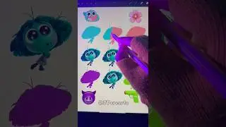 ⍰ 🌸😈🔫 Emoji Color Mixing Palette Inside out 2 #insideout2 #insideout #colors