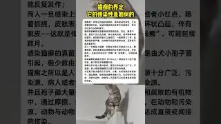 猫癣的界定，是否会传染？Can feline ringworm be contagious?