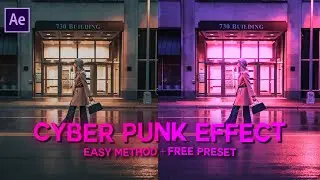 CYBERPUNK EFFECT ; After Effects Tutorial (FREE PRESET)