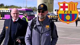 Officiall jurgen klopp arrives in fc barcelona