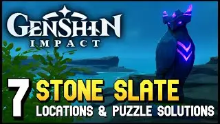 Genshin Impact - All 7 Stone Slate Locations & Puzzle Solutions (Tsurumi Island)