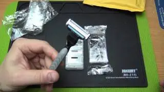 GILLETTE MACH 3 TURBO ИЗ КИТАЯ ЗА 230 РУБ. СТАНОК + 8 СМЕННЫХ ЛЕЗВИЙ
