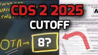 CDS Expected Cut off 2025 ❗️| CDS 2 2025 Paper ANALYSIS 😰 | CDS answer key 