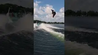 Cruisin back and forth with @haydenbsmith flying the 🚁 #dronevideo #wakeboarding #boating