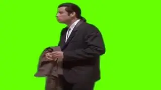 A Man Coat On  His Arm Green Screen - Chroma Key