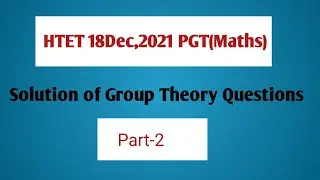 HTET PGT Math,18 December 2021- Solution