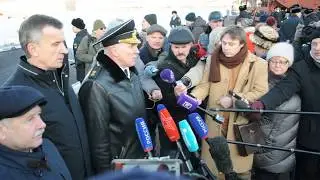 Подъем флага на подводной лодке Б-274 «Петропавловск-Камчатский». Полный пресс-подход.