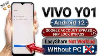 Vivo V2118 Frp Bypass | Vivo Y01 Frp | Vivo Y01 Google Bypass | Vivo Y01 Frp Bypass Android 12 |✅✅✅