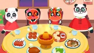 Baby Panda's Chinese New Year Gameplay #1- Cooking Foods - Cleaning Home - Spring Festival -Babybus