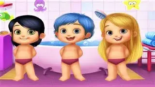 PLAY BATH TIME WITH BABYSITTER CRAZINESS - Fun Dress Up Kids Game