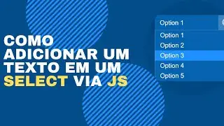 Adicionar Option em Select JavaScript