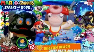 World 1: Beacon Beach - 4: Cheep Beats and Bleepstreets|100% [Mario + Rabbids: Sparks of Hope]