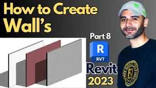 Learn How to make Walls in Revit 2023 | For beginners | Part 8 |