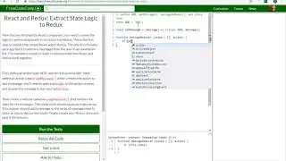 FCC: React and Redux Extract State Logic to Redux (3)