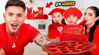 24 HORAS COMIENDO ROJO 🔴 Con la familia JUKILOP