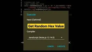 Get Random Hex Value | javascript tutorial 