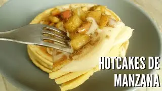 Hot Cakes con Manzana y Glaseado de Philadelphia 🥞🍎