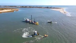 Dredging the Lockwood Folly Inlet ~ Oak Island, NC