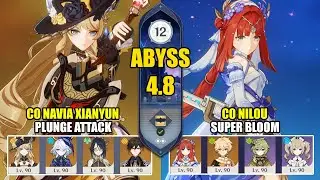 C0 Navia Plunge Attack & C0 Nilou Bloom Without Nahida | Spiral Abyss 4.8 | Genshin Impact 【原神】