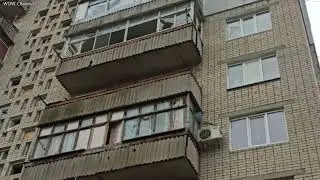 Новая Каховка, прилёт между домами ул. Букина 28 и 30