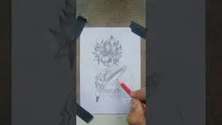 [ASMR] Drawing Goku 🐒- DragonBall #satisfying #shorts #asmr