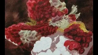 рисуем гранат маслом - видео 1