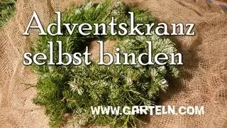 DIY Adventskranz selbst binden - Adventskranz basteln mit Tannenreisig